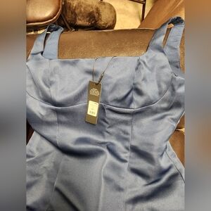 Elegant Blue Sleeveless Dress